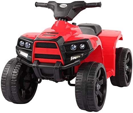 JAXPETY 6V Electric Battery 4 Wheels Quad ATV Bicycle Toddler Ride-On Toy, Red