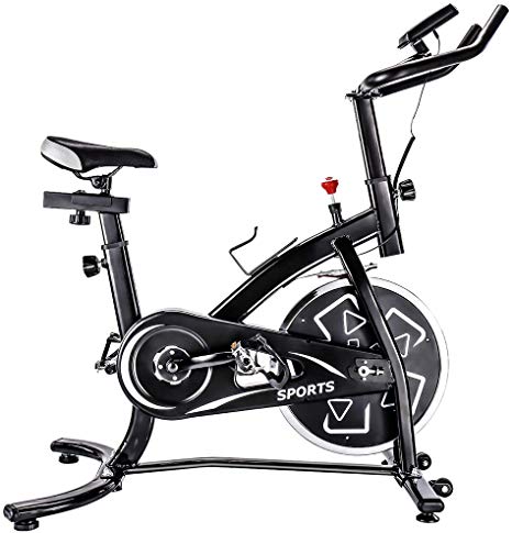 Exercise Bike Indoor Cycling Bike Stationary Spinning Bike for Home Gym Fitness with 22lbs Flywheel (Black?