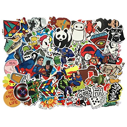 Car Stickers [104 pcs] , SHENGDELONG Laptop Stickers Waterproof Vinyl Stickers 3D Stereo Feeling Motorcycle Bicycle Luggage Decal Graffiti Patches Skateboard Stickers for Laptop -Random Sticker Pack