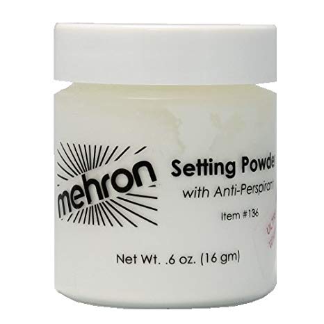 mehron UltraFine Setting Powder with Anti-Perspriant - Ultra White