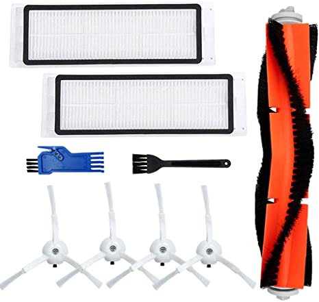Jorllina Replacement Parts Accessories for Roborock-S5 E20 E25 E35 C10 S50 Xiaomi Mi Mijia Vacuum Cleaner Kit, Main Brush Filters Side Brushes