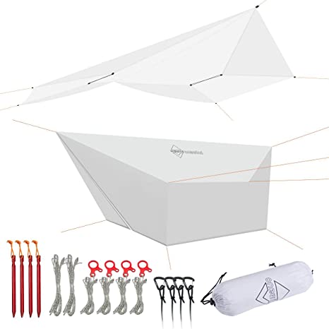 onewind Tarp 1210ft Hammock Rain Fly Tarp Shelter Silnylon 4000mm Guyline Stakes Tensioners Included