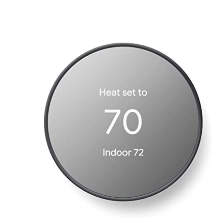 Google Nest Thermostat - Smart Thermostat for Home - Programmable Wifi Thermostat - Charcoal