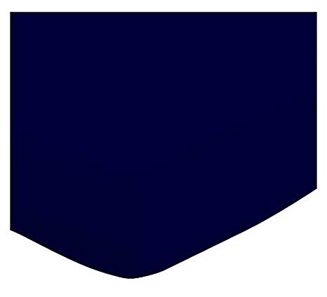 SheetWorld Round Crib Sheet - Solid Navy Jersey Knit - Made In USA