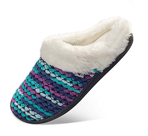 Kuzima Women’s House Slippers with Comfort Cotton Memory Foam, Non Slip Indoor Outdoor Home Shoes