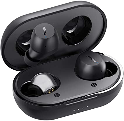 Wireless Earbuds, Mpow M12 in-Ear 5.0 Bluetooth Earbuds with Wireless Charging Case/USB-C, Immersive Bass, Touch Control, 25H Playtime Wireless Earphones with Mic, IPX8 Waterproof Earbuds for Sports