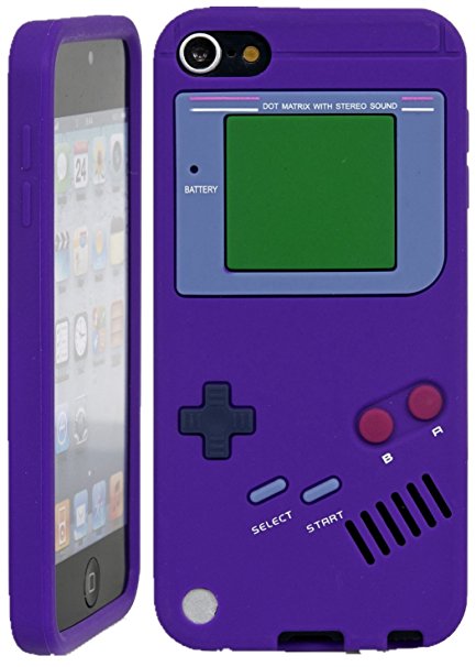 iPod Touch, iSee Case (TM) Game Boy Control Silicone Full Cover Case for Apple iPod Touch 6 6th Generation / 5 5th Generation (it6-Gameboy Purple)
