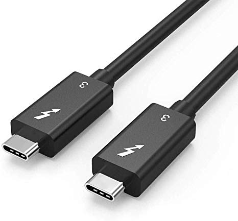 Thunderbolt 3 Cable 40Gbps 5A/100W USB C Cord 2.3ft (0.7m) Super Fast Data Transfer for Docks, Display, Data Storage, MacBook Pro, Dell Latitude 12 5290 2-in-1, etc (100W-40Gb/s-2.3ft)