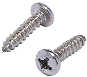 #6 X 5/8" Stainless Pan Head Phillips Wood Screw, (100pc), 18-8 (304) Stainless Steel Screws by Bolt Dropper