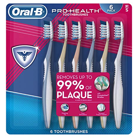 Oral-B Pro Health All-in-One Soft Toothbrushes, 6 Count