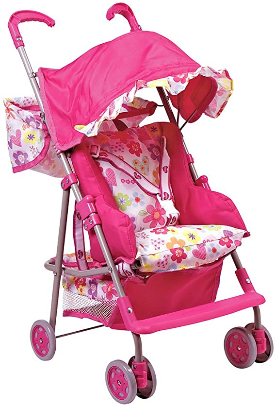 Adora Doll Accessories 3-in-1 Stroller, Car Seat, Back Pack Carrier, Perfect for Kids 3 Years & up, Pink (217602)