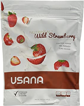 USANA Strawberry Nutrimeal (Complete Meal Replacement Shakes - 9 Servings)