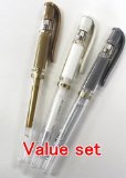 Uni Ball Signo Gel Ink Pens -Medium Point 10mm-gold and Silver and White Ink-value Set of 3