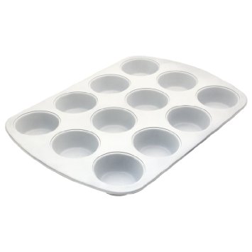 Range Kleen CeramaBake BC6000 12-Cup Muffin Pan White