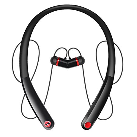 Bluetooth Headphones, Wireless Stereo Neckband Bluetooth Headset with Attractive Magnet and Flexible Material Design for IOS and Android Cellphones