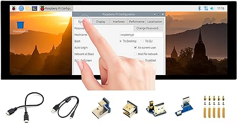 waveshare 7.9inch HDMI LCD 400x1280 Capacitive Touch Screen IPS Screen Display 5-Points Toughened Glass Driver Free for Raspberry Pi 4B/3B /3B/2B/Zero/Zero 2 W/2 WH and Jetson Nano Windows 10/8.1/8/7