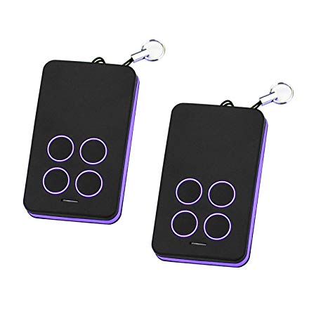 Refoss Garage Door Remote Control, Purple Learn Button Compatible with Chamberlain LiftMaster Craftsman(2 Pack)