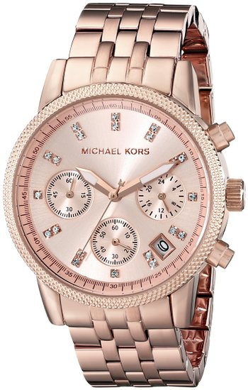 Michael Kors Women's Ritz MK6077 Rose Gold Stainless-Steel Quartz Watch