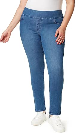 Gloria Vanderbilt Women's Amanda Pull on High Rise Jean Plus