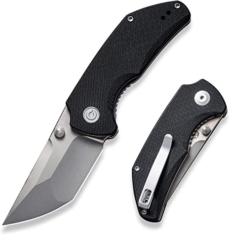 CIVIVI Thug 2 Pocket Knife for EDC, Matthew Christensen 2.69inch Nitro-V Blade G10 Handle with Thumb Stud and Reversible Pocket Clip, Folding Knife for Utility Hiking Camping Fishing Work Outdoor C20028C-2