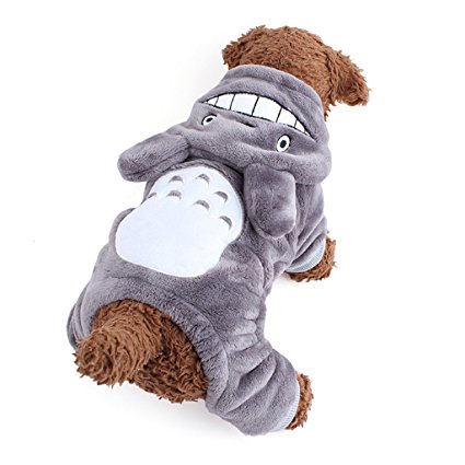 Gimilife Christmas Halloween Totoro Pet Change Appare Pet Autumn Winter Cartoon My Neighbor Totoro Coat Clothes Jumpsuit Funny Party Cosplay for Small Medium Large Dogs