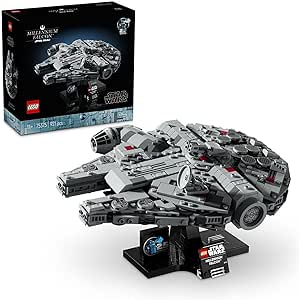 LEGO® Star Wars: A New Hope Millennium Falcon™ 75375, Collectible Buildable Starship Model, Creative Building Set for Adults, Iconic Vehicle, Fun Birthday Toy Set for Fans