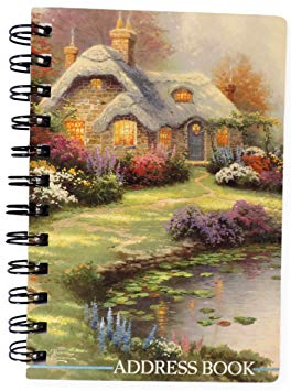 Hallmark Thomas Kinkade Address Book Small Spiral Bound Everett's Cottage