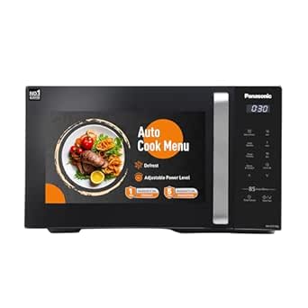 Panasonic 25L Solo Microwave Oven (NN-ST310QBFG, Black, 85 Auto Cook Menus)