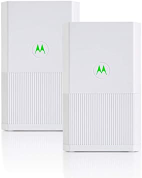 Motorola Whole Home Mesh WiFi System, AC2200 Tri-Band Mesh WiFi 2-Pack, up to 6,000 sq ft, Router Plus 1 Satellite (MH7022), White