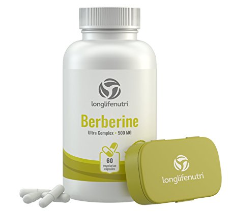 Berberine 500mg Plus HCL Extract | 120 Vegetarian Capsules | Control Blood Sugar | Lower Cholesterol Naturally | Natural Antioxidant & Anti Inflammatory Supplement | Made in Usa