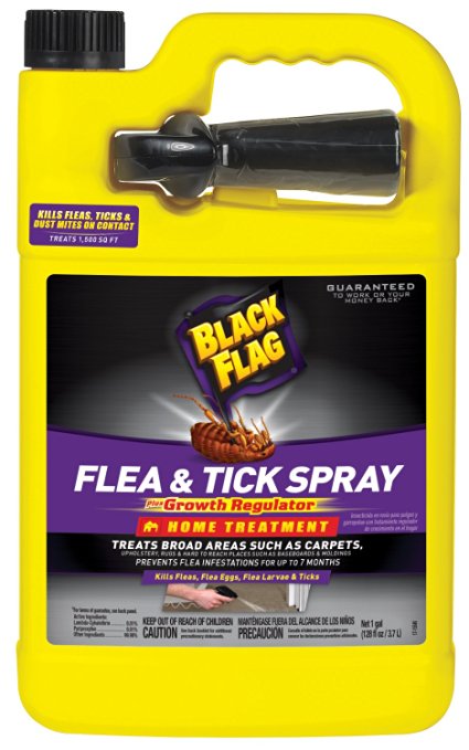 Black Flag HG-11093 Flea & Tick Killer Home Treatment with Growth Regulator Spray, 1 gallon