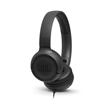 JBL T500 in Black - On Ear Lightweight, Foldable Headphones with Pure Bass Sound - 1-Button Remote/Built-In Microphone