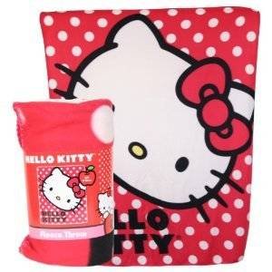 Officially Licensed Hello Kitty Polka Dots (50 X 60) Character Fleece Throw