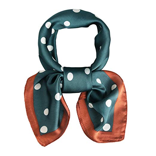 SOJOS Vintage Square Polka Dot Scarfs For Women 27'' x 27'' Silk Like Scarf Neckerchief Grace