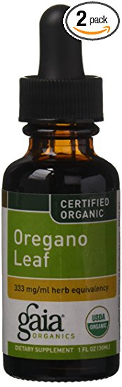 Gaia Herbs Oregano Leaf, 1-Ounce Bottle (Pack of 2)