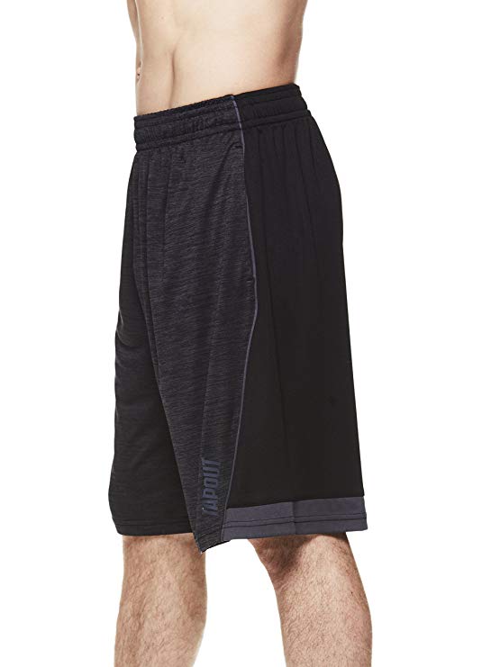 TapouT Men's Performance Polyester Workout Gym & Running Shorts w Pockets - 11 Inch Inseam