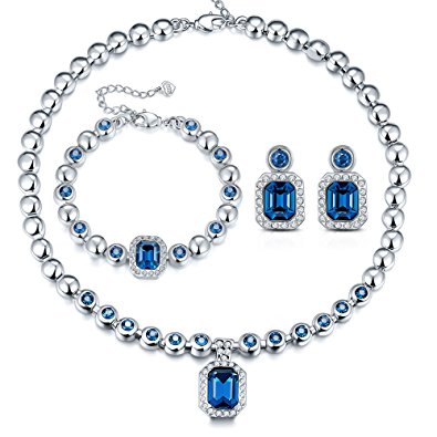 T400 Jewelers "Love in Danube" Vintage Elegant Jewelry Set,Made with Swarovski Crystals, Love Gift