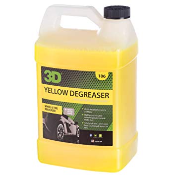 3D Yellow Degreaser Wheel & Tire Cleaner - 1 Gallon | Highly Concentrated Degreaser & Cleaner | Safe for All Tires | Removes Grease & Brake Dust | Made in USA | All Natural | No Harmful Chemicals