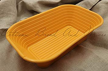 Plastic Bread Proofing Basket Oval Orange #AB108 Brotform Dishwasher Safe 1.5lb Loaf (plastic Banneton)