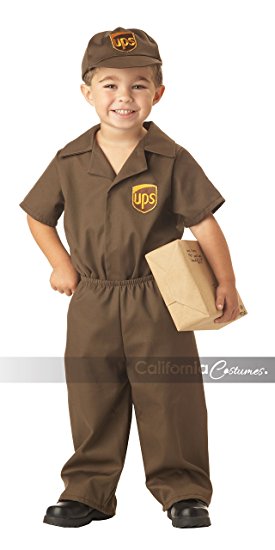 UPS Guy Boy's Costume, Large (4-6), One Color by California Costumes