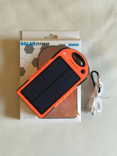 QueUSA Solar Charger 12000mAh, Solar Power Bank, Dual USB Port Portable Charger, Solar Battery Charger for iPhone, iPad, Tablet, Camera, Solar Cell Phone Chargers