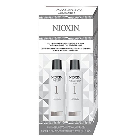 Nioxin System 1 Duo Cleanser   Scalp Therapy, Fine Hair | Normal to Thin-Looking 2 x 10.1 oz