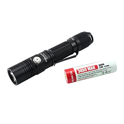 ThruNite TC12 Micro-USB Interface Rechargeable Tactical LED Flashlight(battery included)