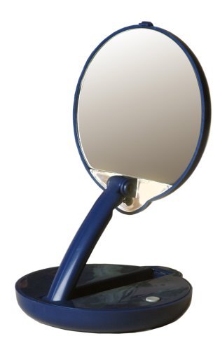 Lighted Adjustable 15X Travel Mirror Compact in Blue Case Body Care / Beauty Care / Bodycare / BeautyCare