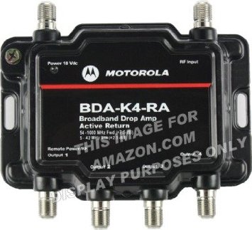 Motorola Signal Booster 4-Port Cable Modem TV HDTV Amplifier with Active Return Cable Modem Boost