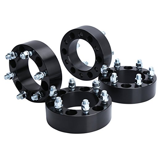 KSP Performance KSP (4) 2" 50mm Chevy 6 Lug Wheel Spacers Adapters 6x5.5 to 6x5.5 (139.7) 108mm bore M14x1.5 studs for Silverado GMC Sierra 1500 Tahoe Suburban Express Avalanche Black