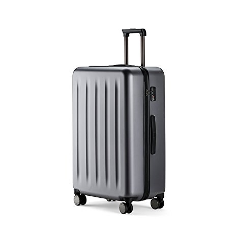 90FUN PC Suitcase Carry on Spinner Wheel Travel & Business Luggage, 20/24/28, Grey