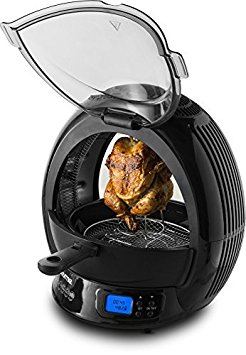 Gourmia GMF2600 - 9 In 1 Air Fryer & Multicooker, Halogen Powered Vertical Rotisserie Oven Stir Fry & Grill, LED Display, Multiple Cooking Functions, Includes Bonus Accessories & Free Recipe Book