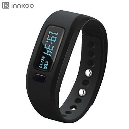 Fitness Tracker Watch, InnKoo U2 Pedometer Band Calories Counter Smart Sports Bracelet Wristband Activity and Sleep Monitor, for Women Men Kids Senior Bluetooth Sync