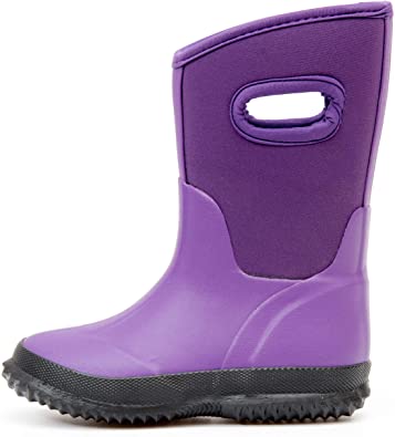 Outee Kids Toddler Neoprene Rubber Warm Rain Boots Mud Boots